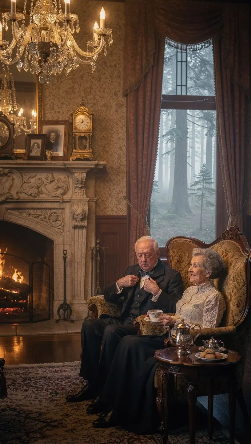 Интерьер винтажного номера с антикварной мебелью и атмосферными элементами декора.