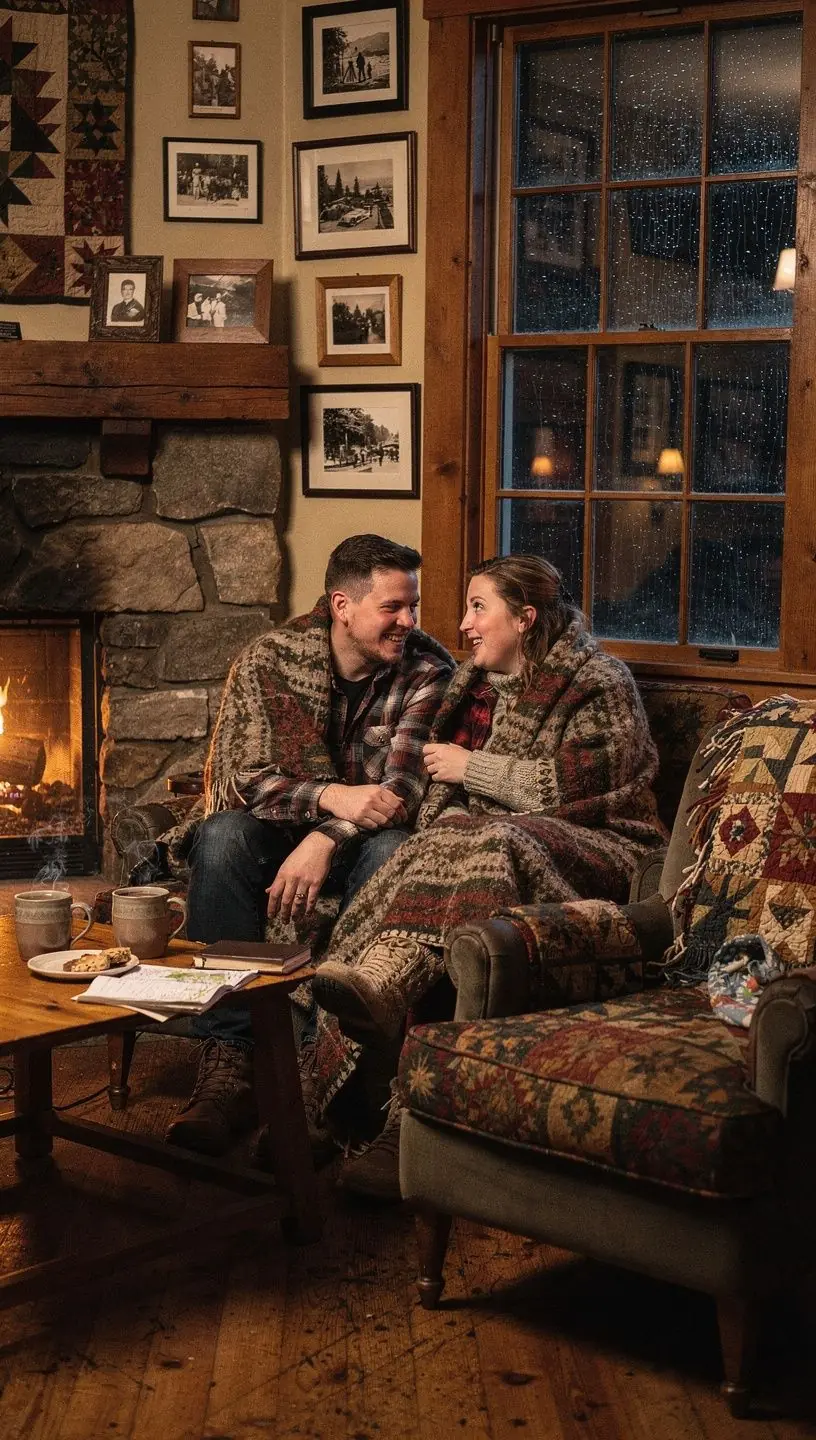 Фотография известного отеля с призраками, запечатленного на фоне вечернего неба и ярких огней.