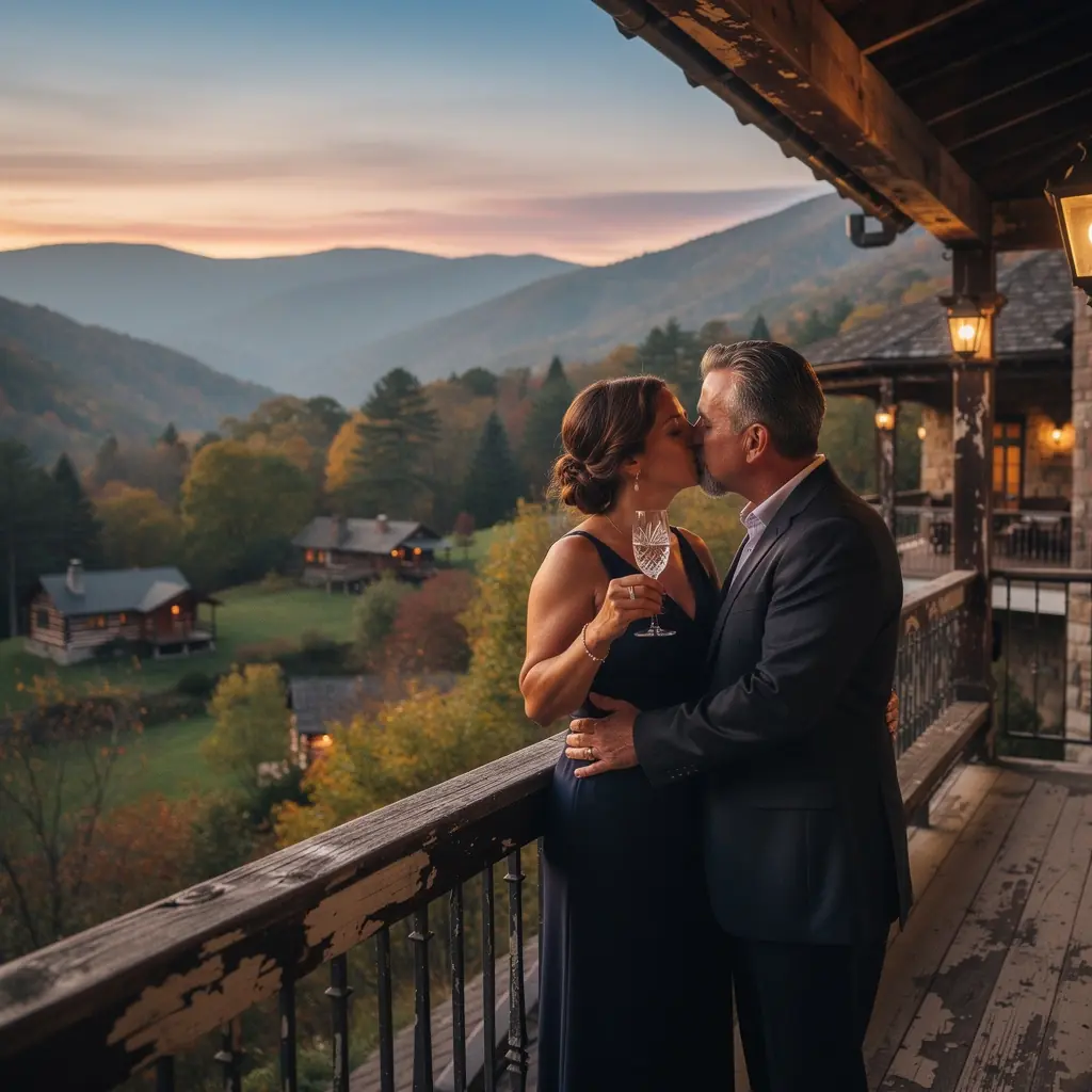 Столовая старинного отеля, оформленная в стиле ретро.