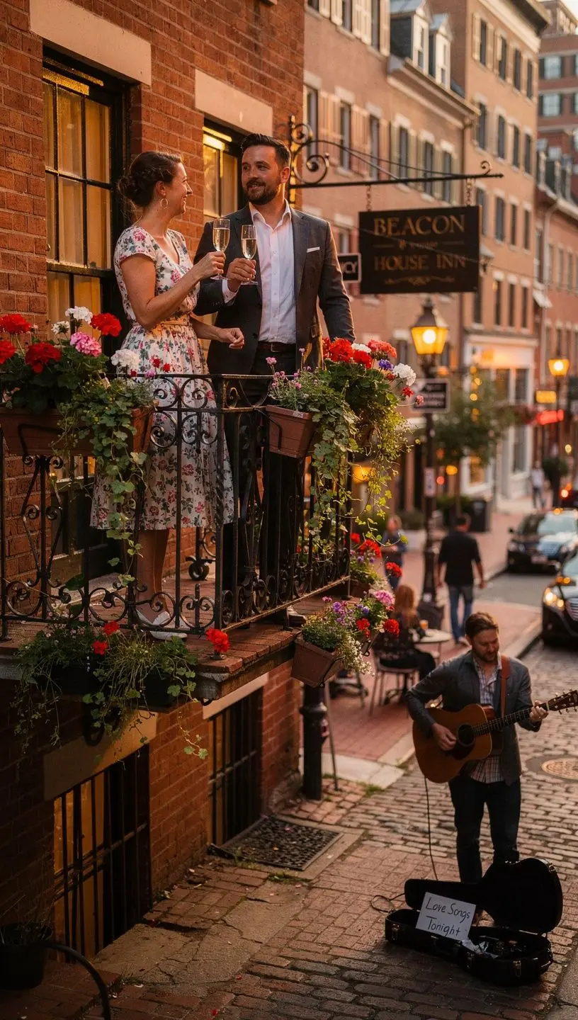 Завтрак в классическом отеле, оформленный в историческом стиле, с традиционными американскими блюдами.